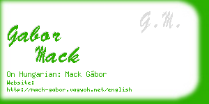 gabor mack business card